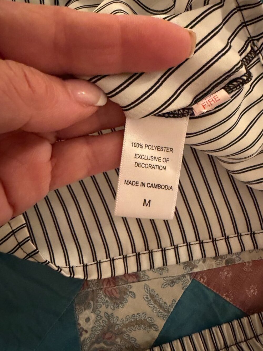 H Halston Womens Camisole Pajama Set Size M White Black Stripe Satin Lounge - Picture 7 of 9